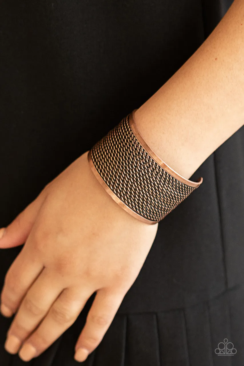 Stacked Sensation Copper Paparazzi Bracelet