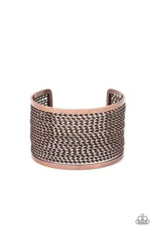 Stacked Sensation Copper Paparazzi Bracelet
