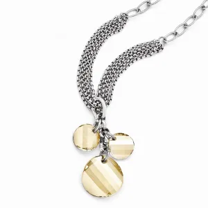 Stainless Steel Polished Crystal Necklace