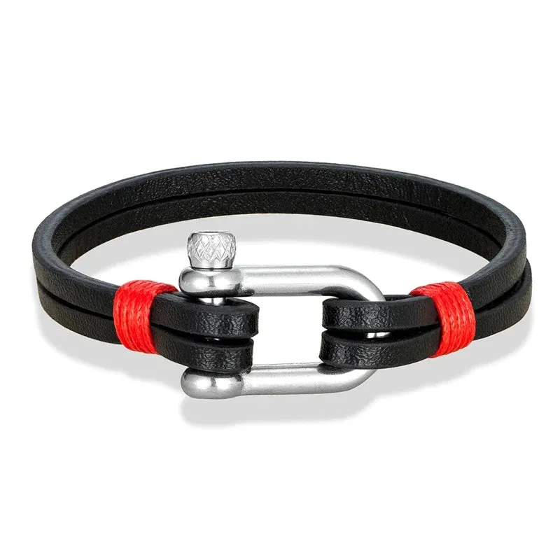 Stainless Steel U-Shaped Buckle Bracelet