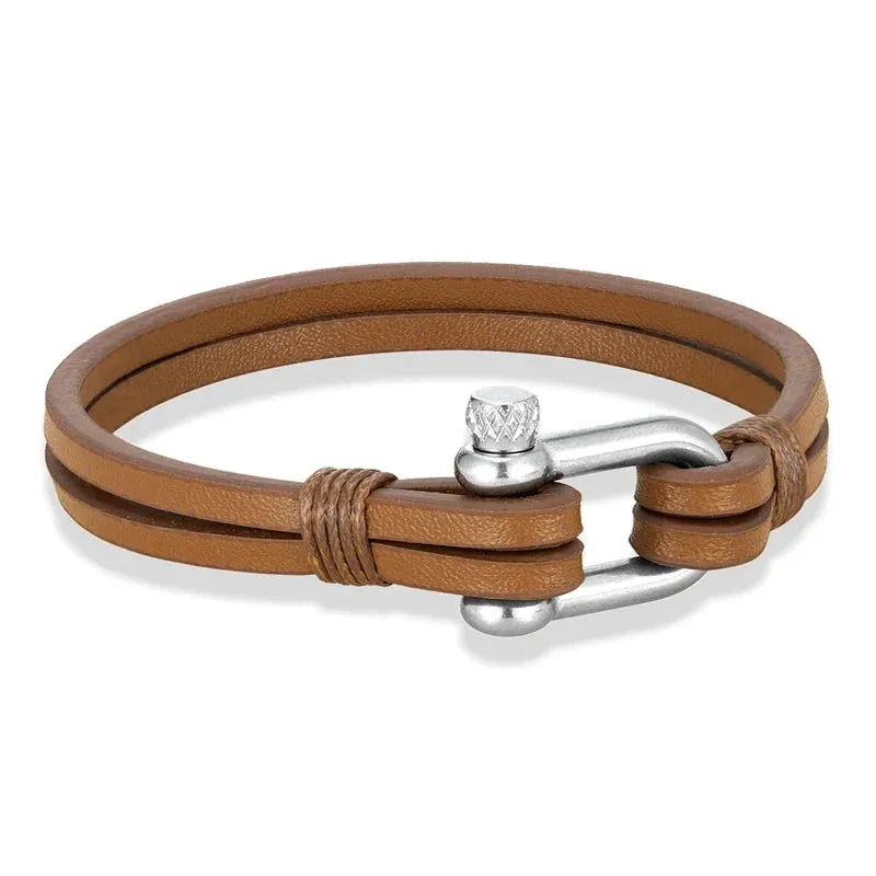 Stainless Steel U-Shaped Buckle Bracelet