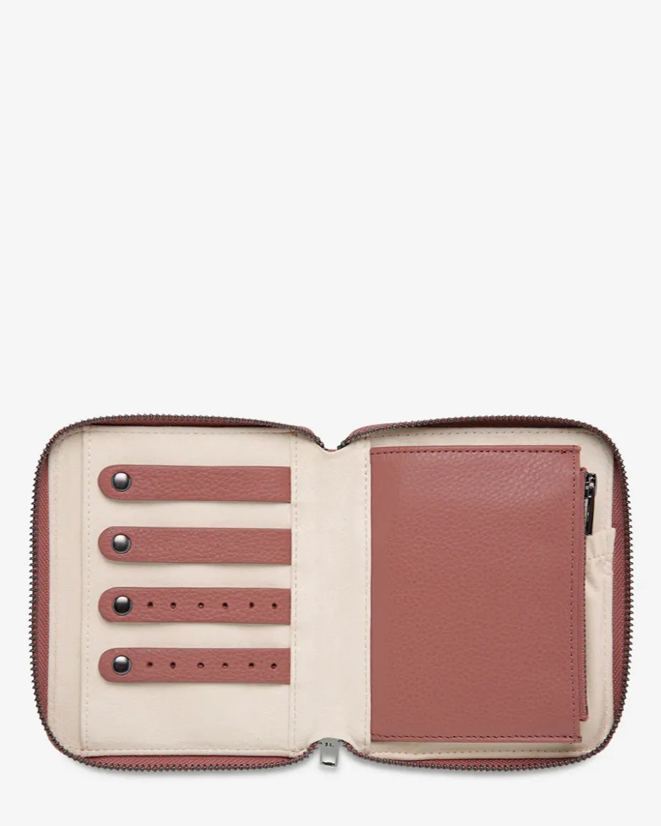 STATUS ANXIETY Change Always Comes Jewellery Case - Dusty Rose