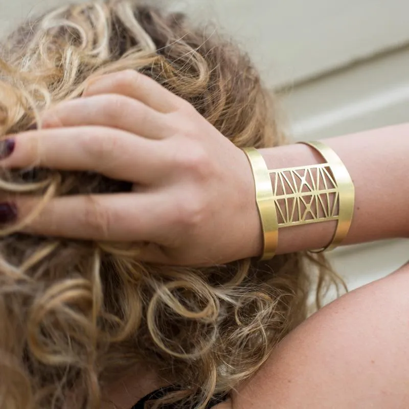 Steel Bridge Cuff Bracelet