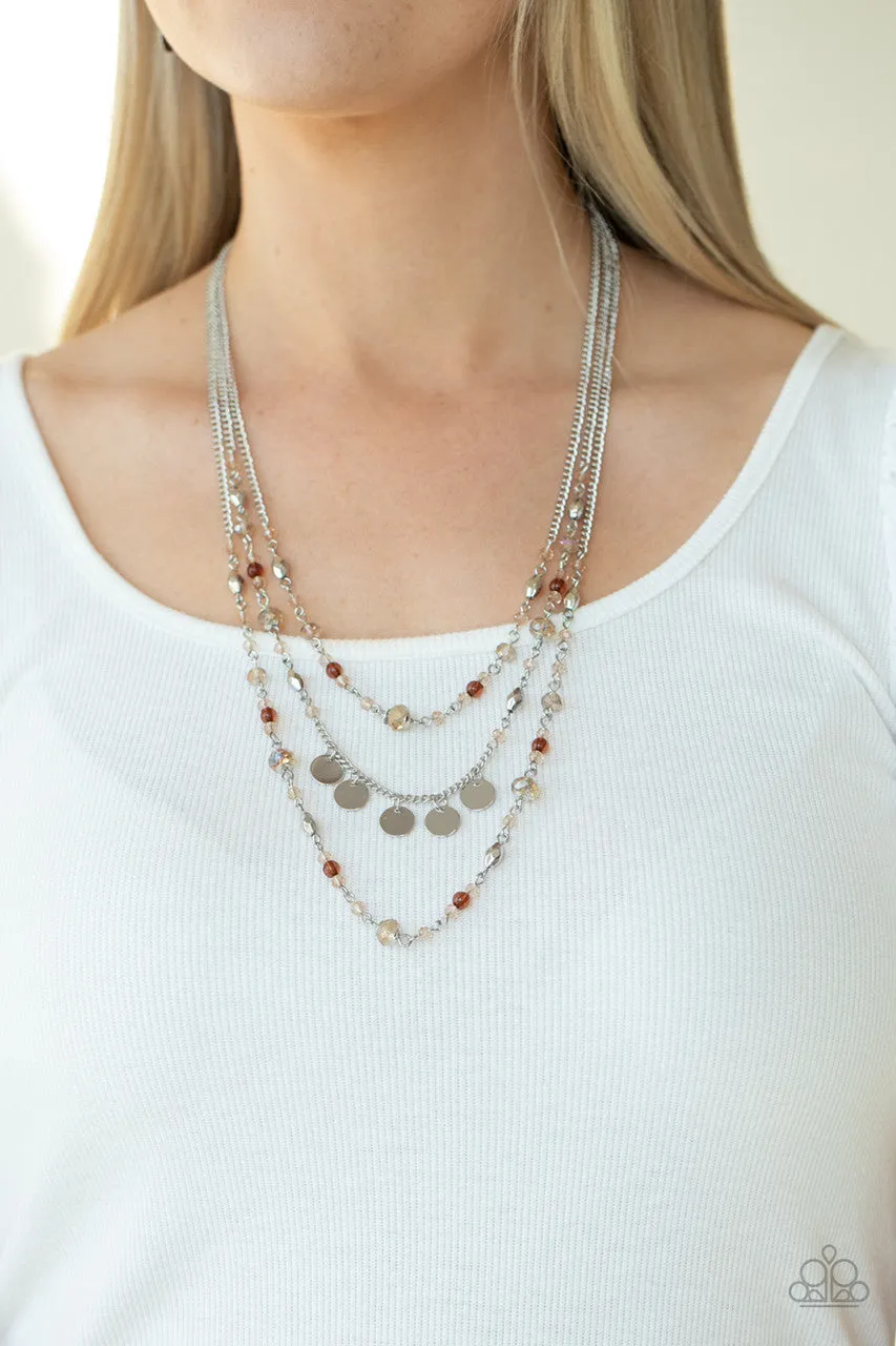 Step Out of My Aura Brown Paparazzi Necklace