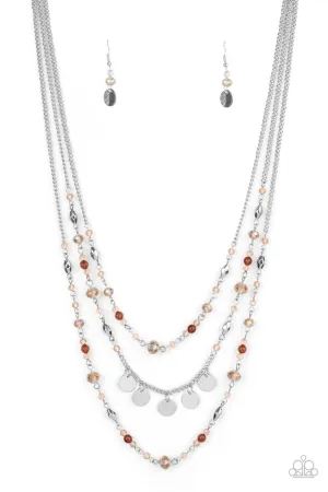 Step Out of My Aura Brown Paparazzi Necklace