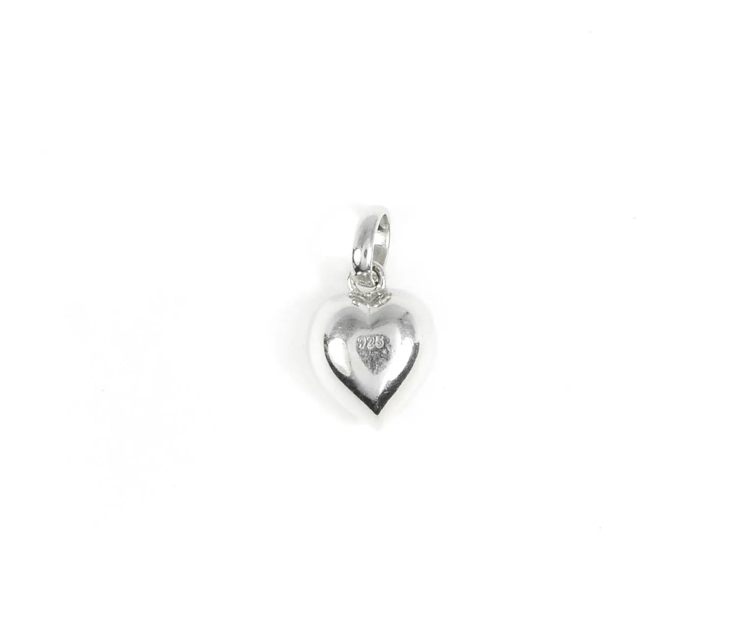 Sterling Silver Clear Crystal Heart Pendant