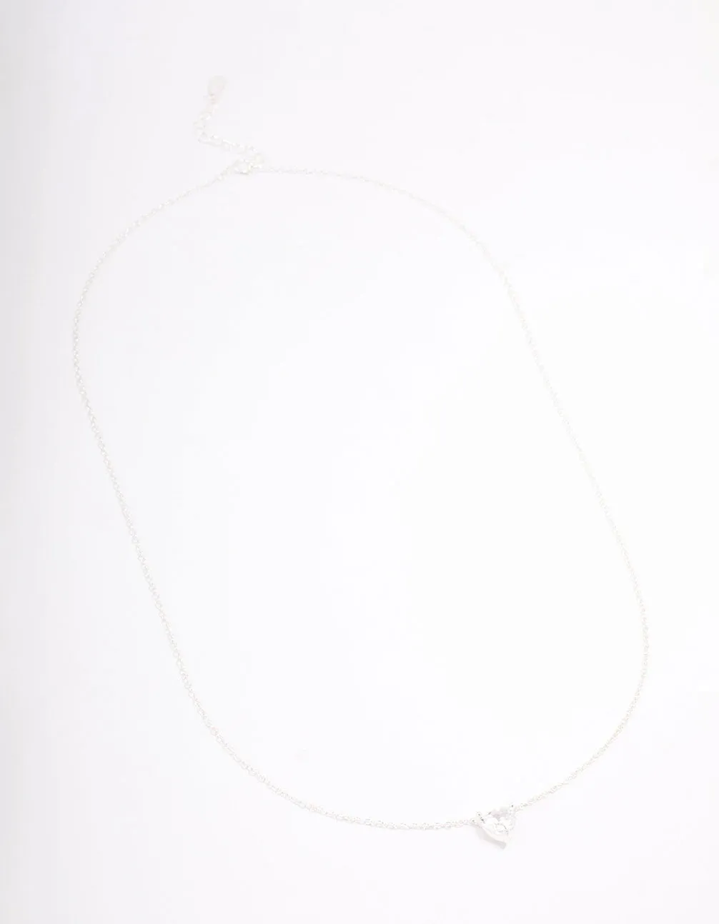Sterling Silver Cubic Zirconia Heart Pendant Necklace