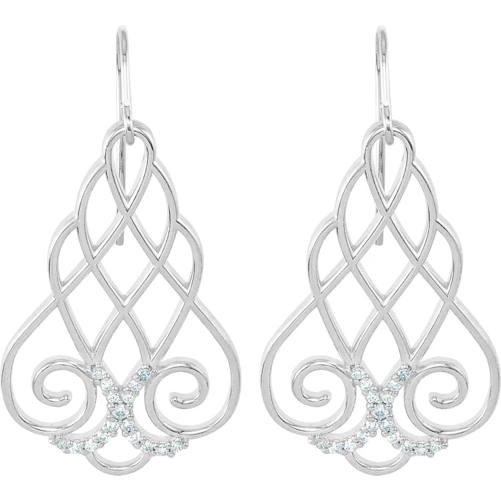Sterling Silver Filigree Scroll Earrings