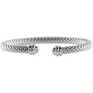 Sterling Silver Raspberry Cuff 7.5" Bracelet