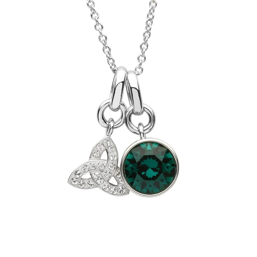 Sterling Silver Swarovski Add on Birthstone Pendant - SW143 May