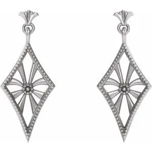 Sterling Silver Vintage-Inspired Dangle Earrings