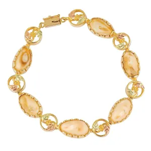 Stillwater Six Tooth Elk Ivory - Black Hills Gold Bracelet