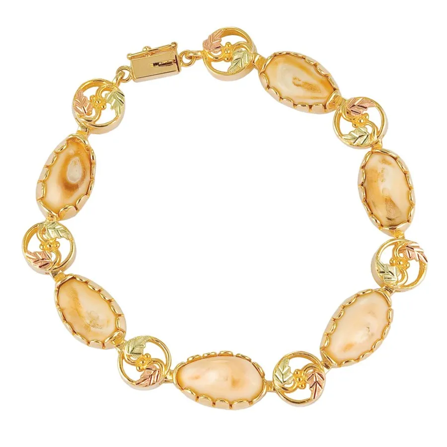 Stillwater Six Tooth Elk Ivory - Black Hills Gold Bracelet