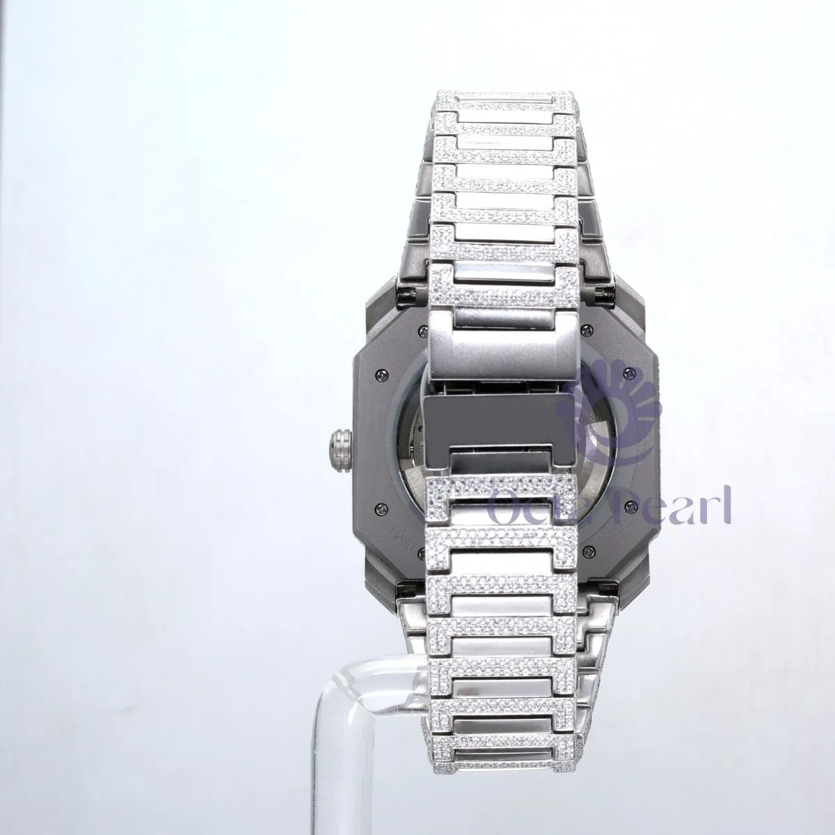 Studded Round Moissanite Hip Hop Ice Out Luxury Watch