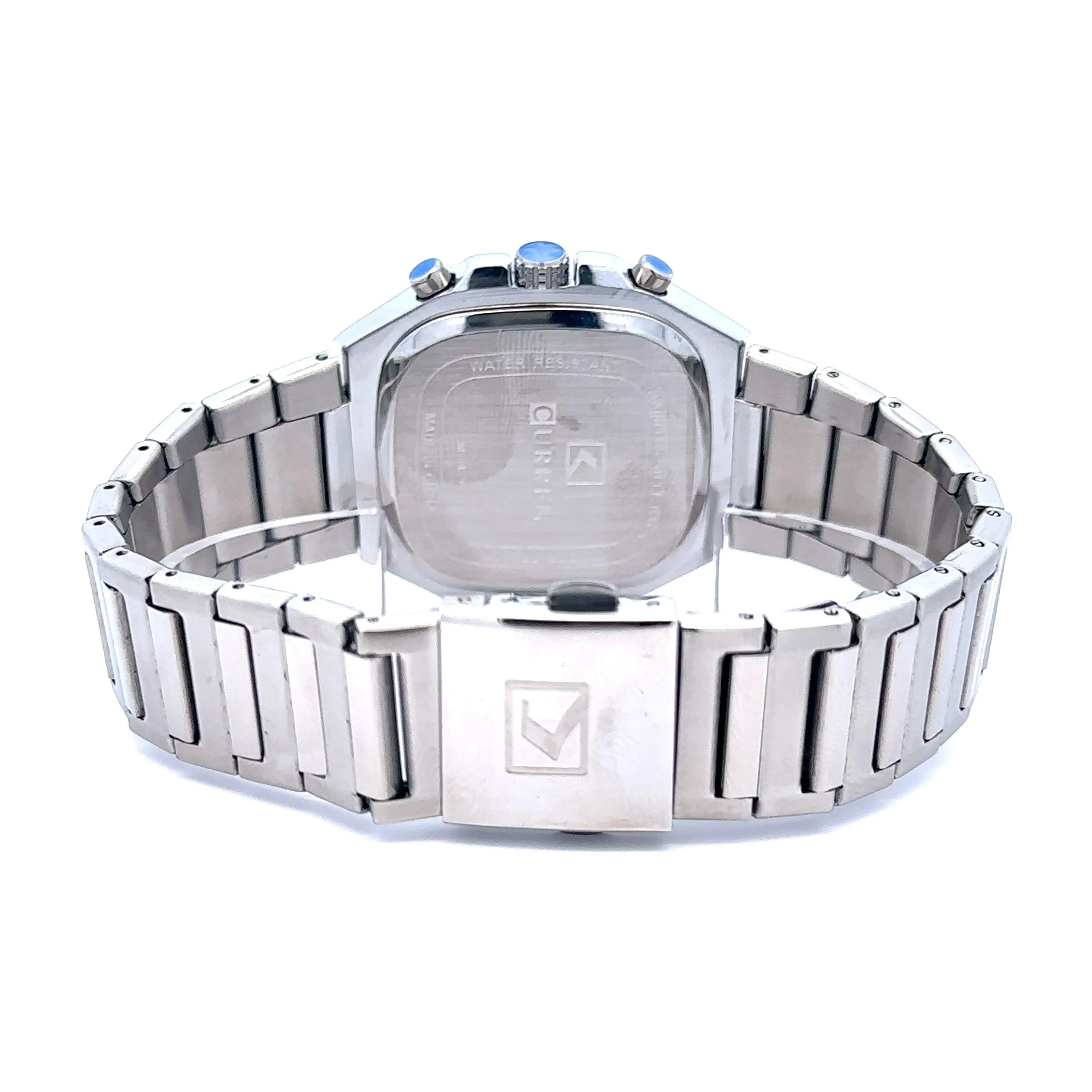 SURREPTITIOUS METAL BACK BLUE STAINLESS ICED OUT WATCH I 5518113