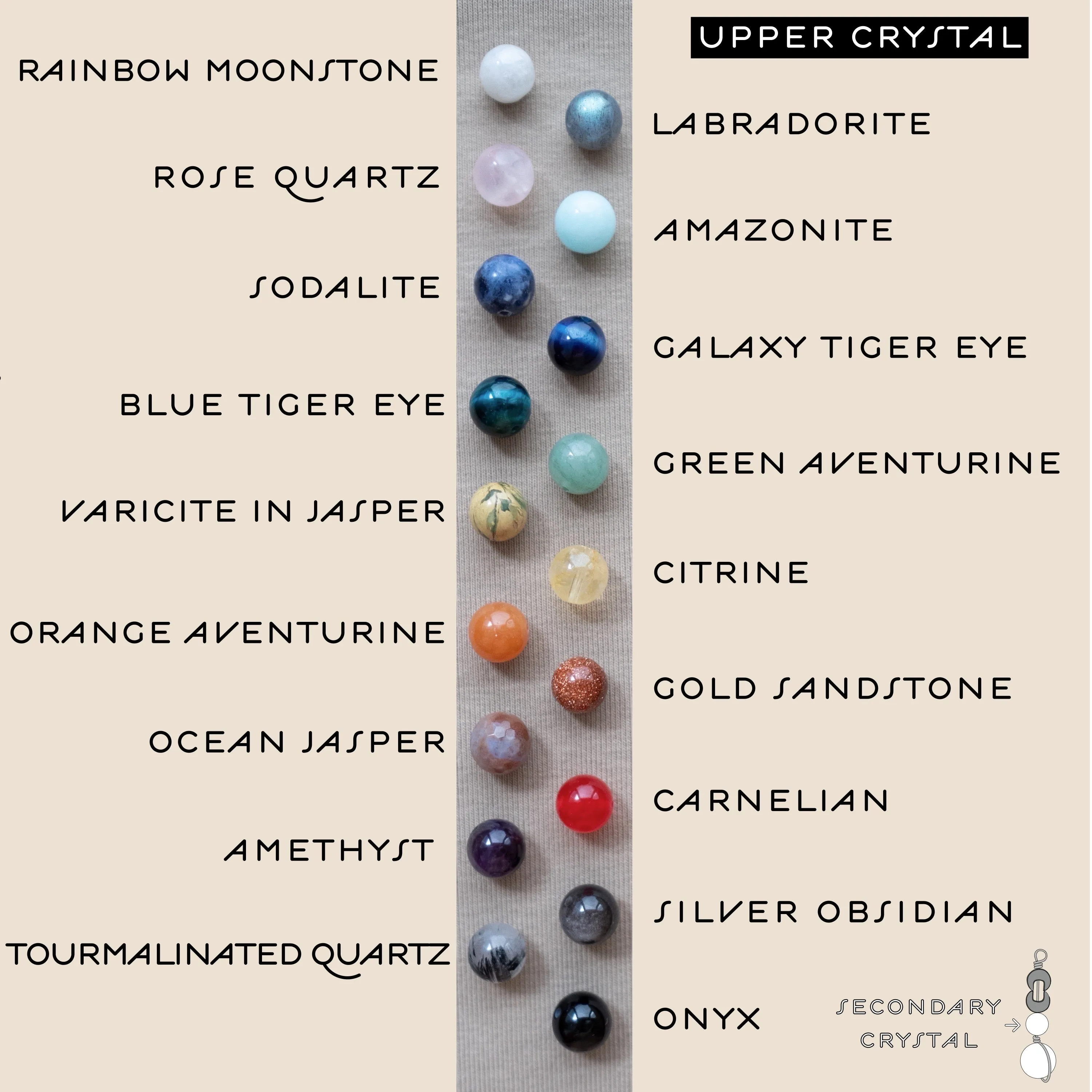 Tactile Necklace Plus | Crystal Fidget Jewelry Amulet