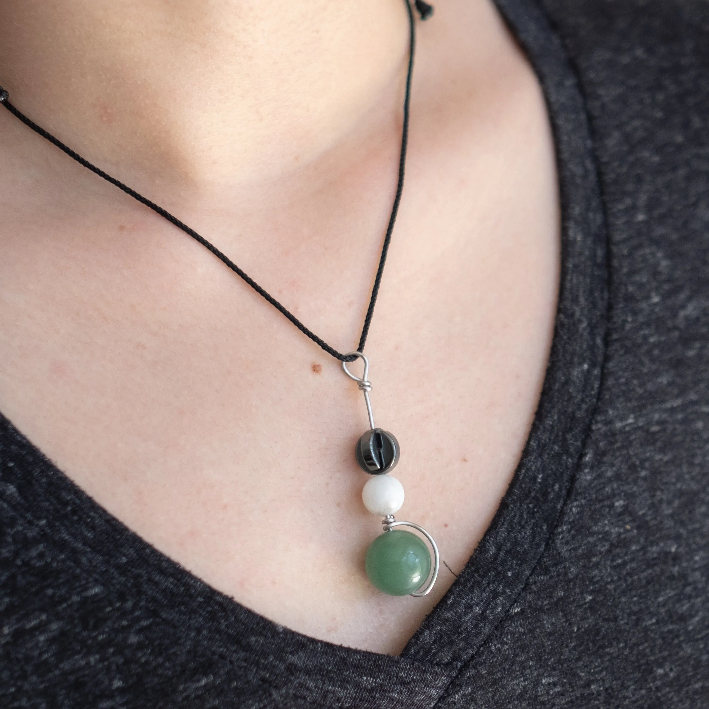 Tactile Necklace Plus | Crystal Fidget Jewelry Amulet