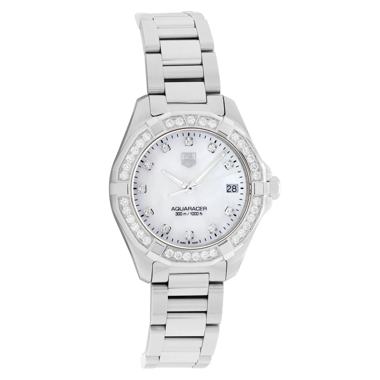 Tag Heuer Stainless Steel Diamond Aquaracer WAY1314.BA0915