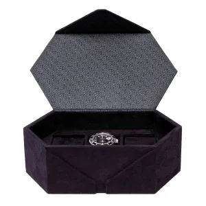 Tangram Black Suede Watch Box