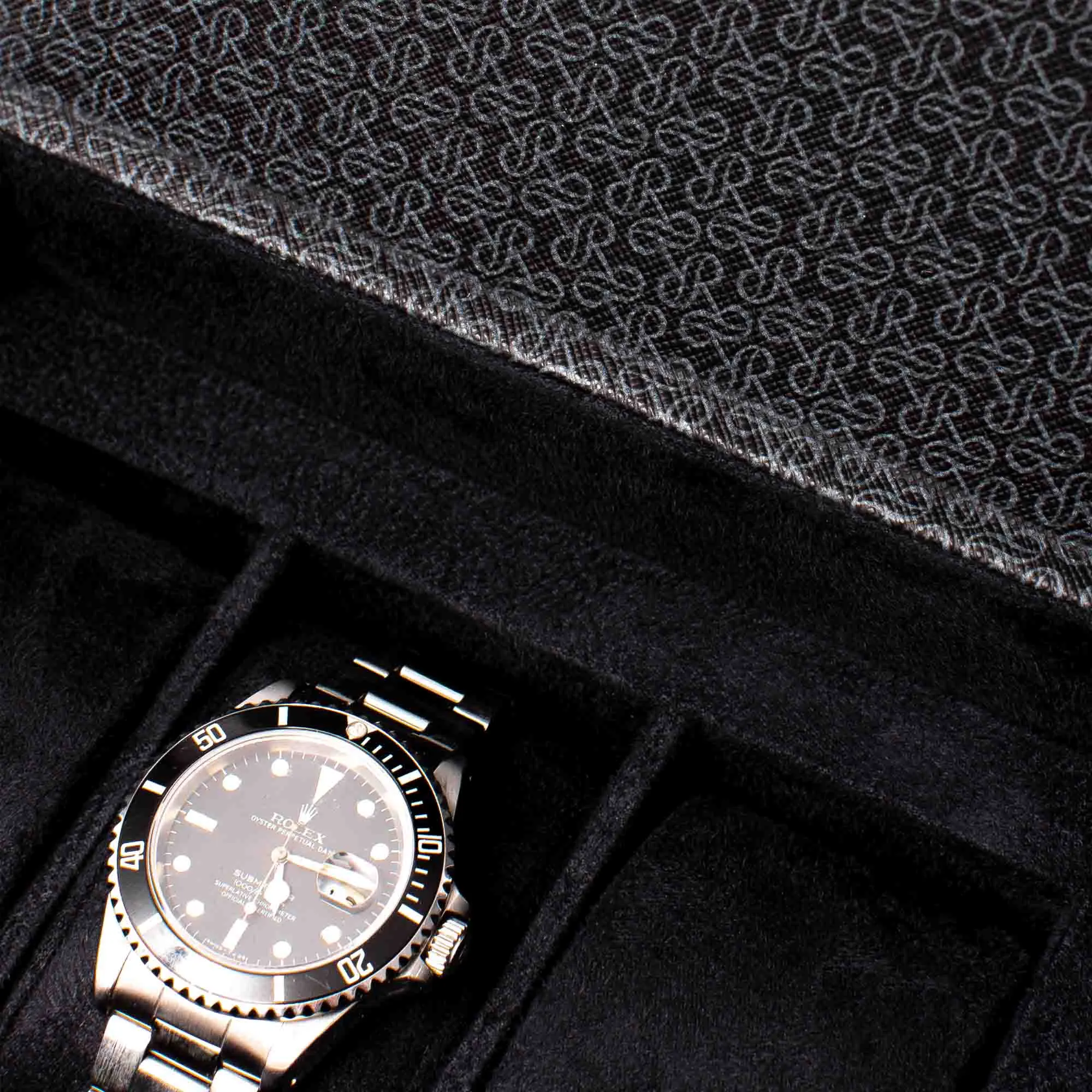 Tangram Black Suede Watch Box