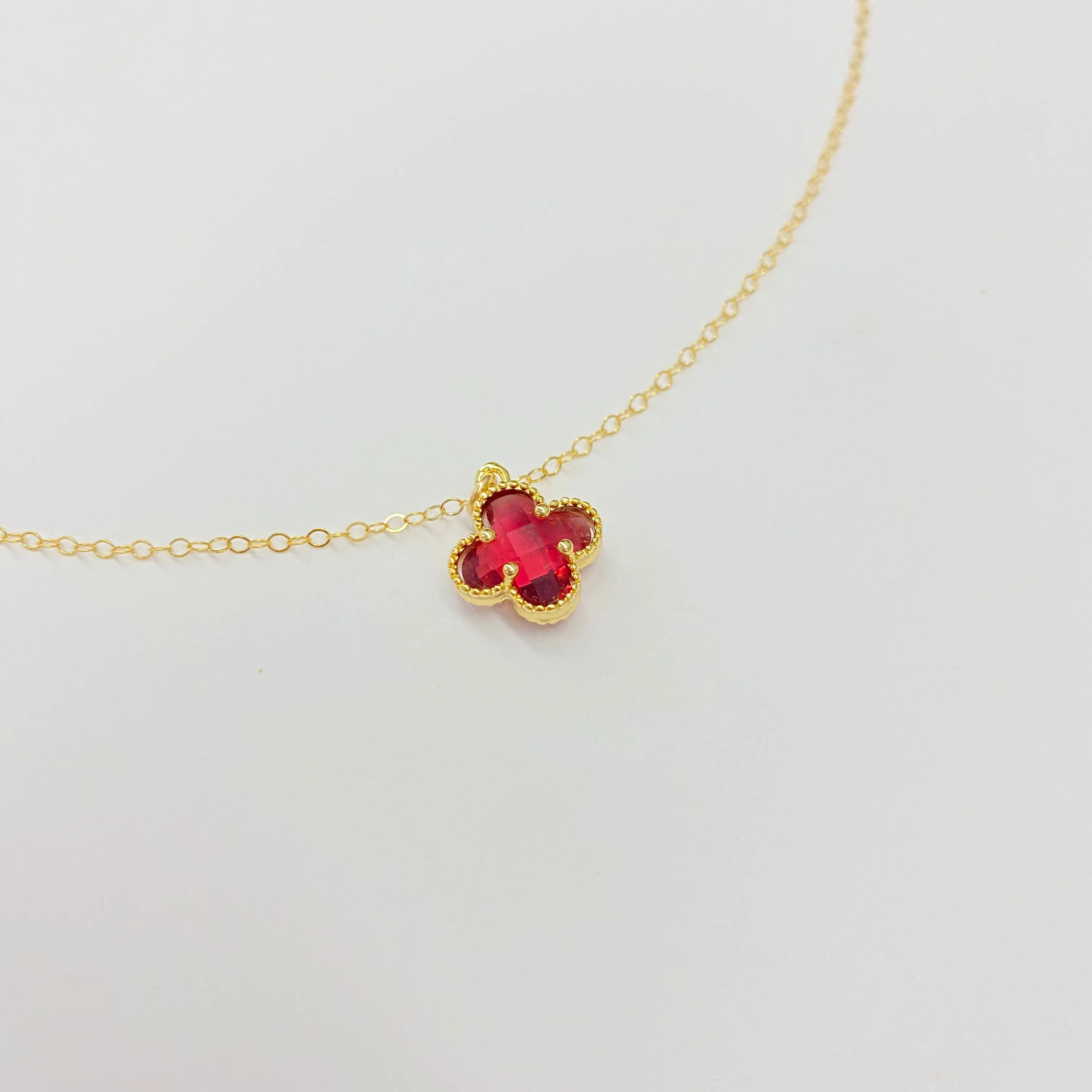 Tawnie Crystal Van Cleef Necklace | Gold
