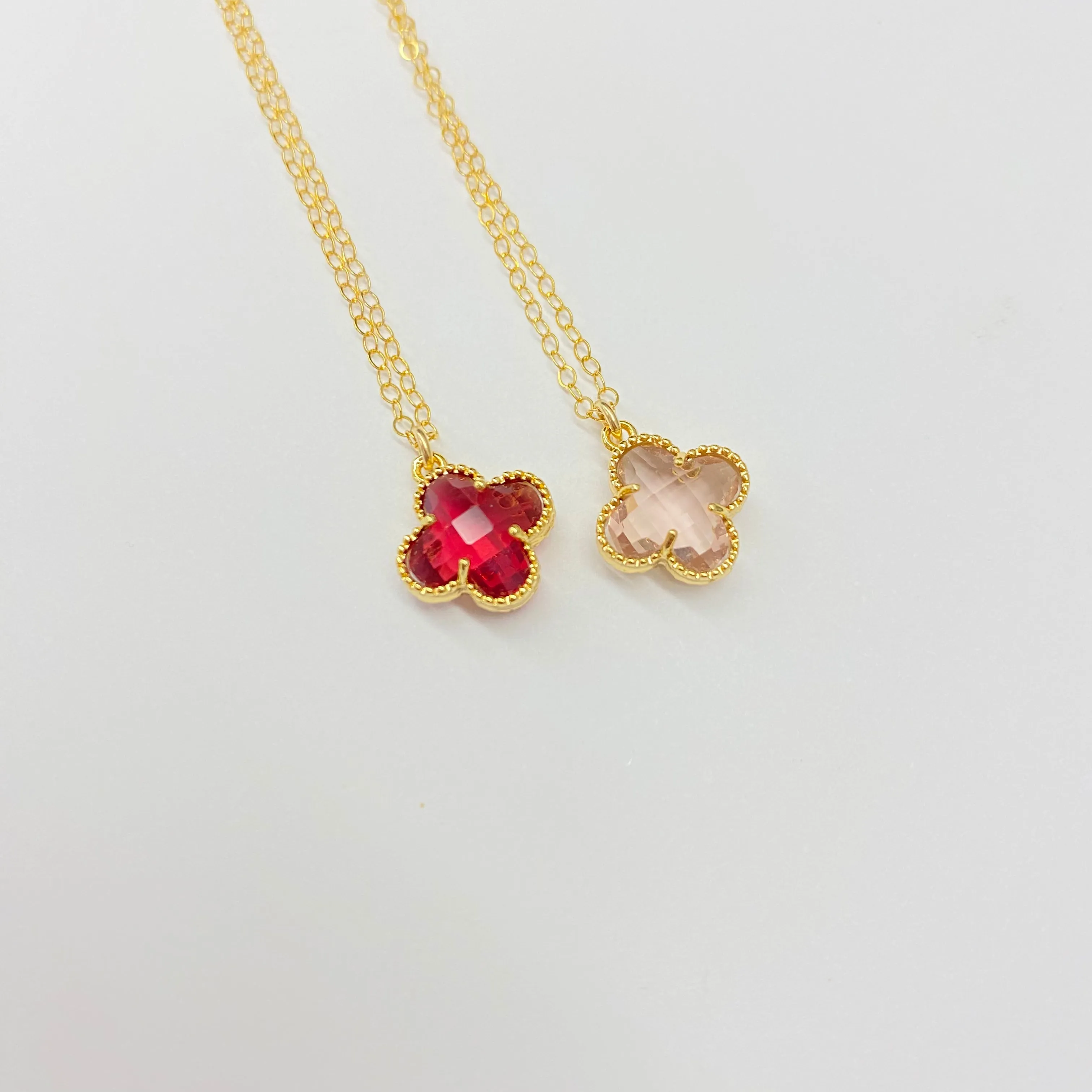 Tawnie Crystal Van Cleef Necklace | Gold