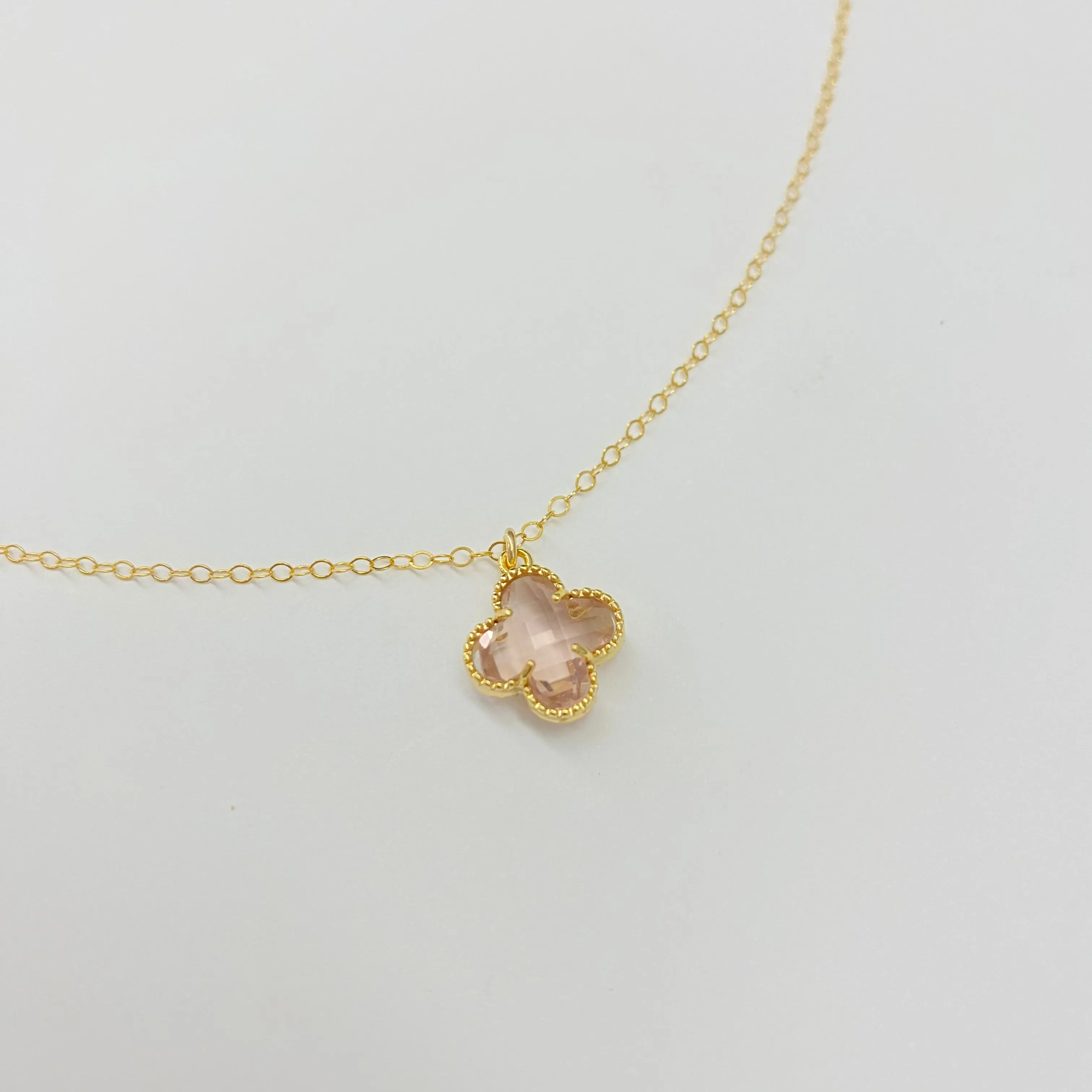 Tawnie Crystal Van Cleef Necklace | Gold