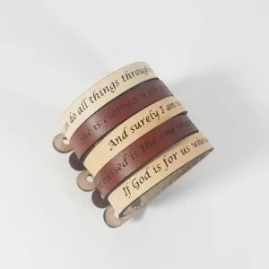 The Leather Word Bracelet™  Proverbs 31:25