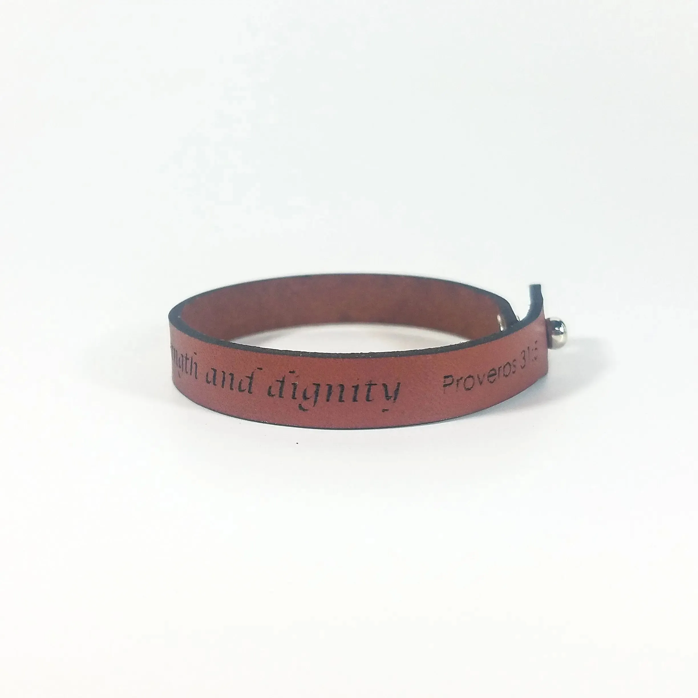 The Leather Word Bracelet™  Proverbs 31:25