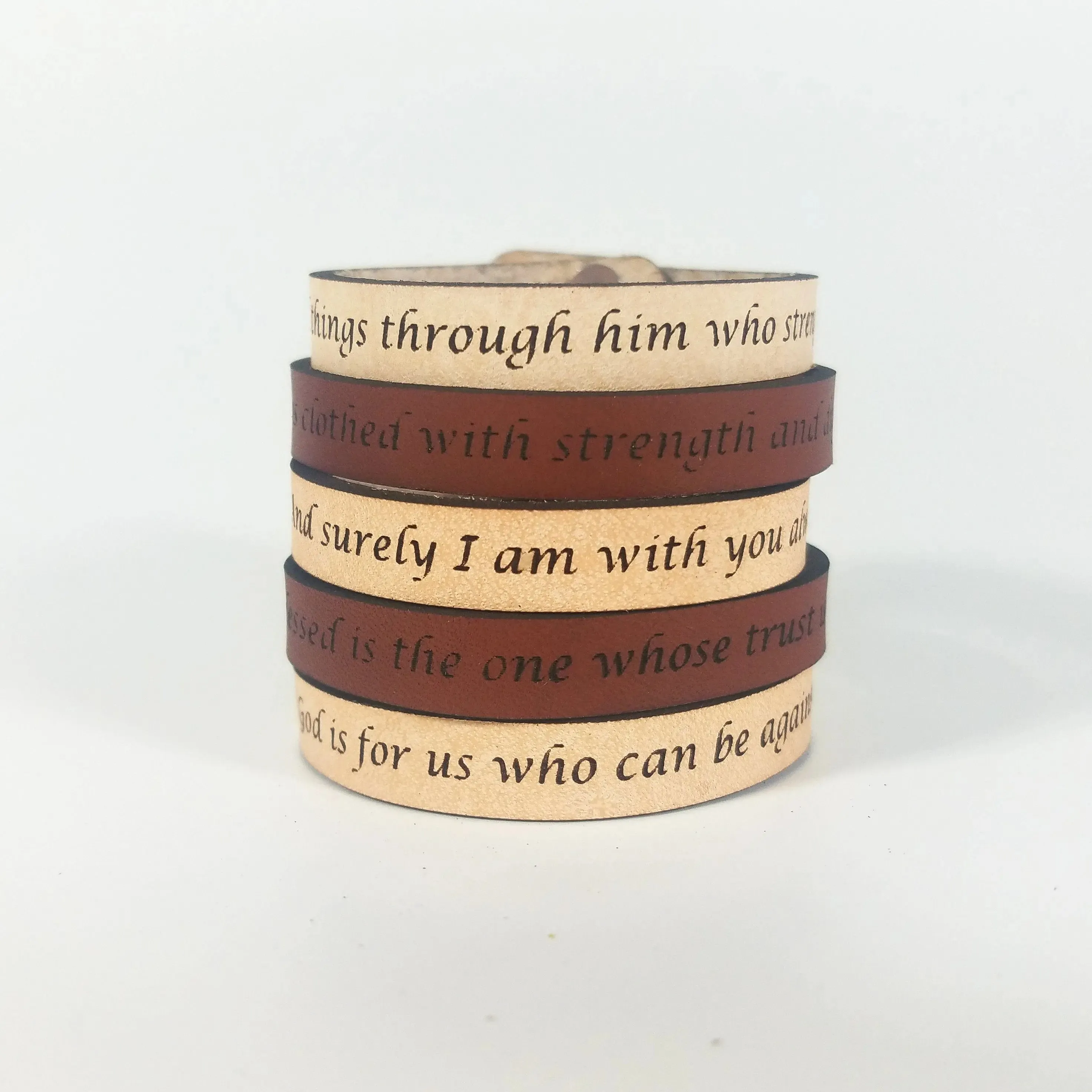 The Leather Word Bracelet™  Proverbs 31:25
