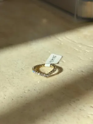 The Peaked Scallop Eternity 2.2mm (Sample Sale) OG PO42975| 14k Yellow Gold Size 6.5 Lab Grown Diamonds F VS, Non Resizeable, Final Sale, No warranty or Complimentary Care