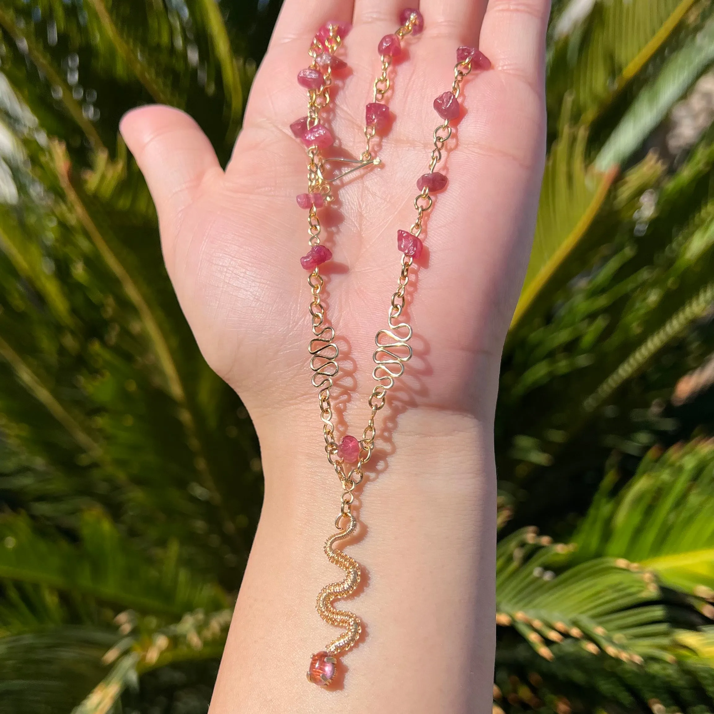 The Pink Tourmaline Medusa Serpent 𓆙