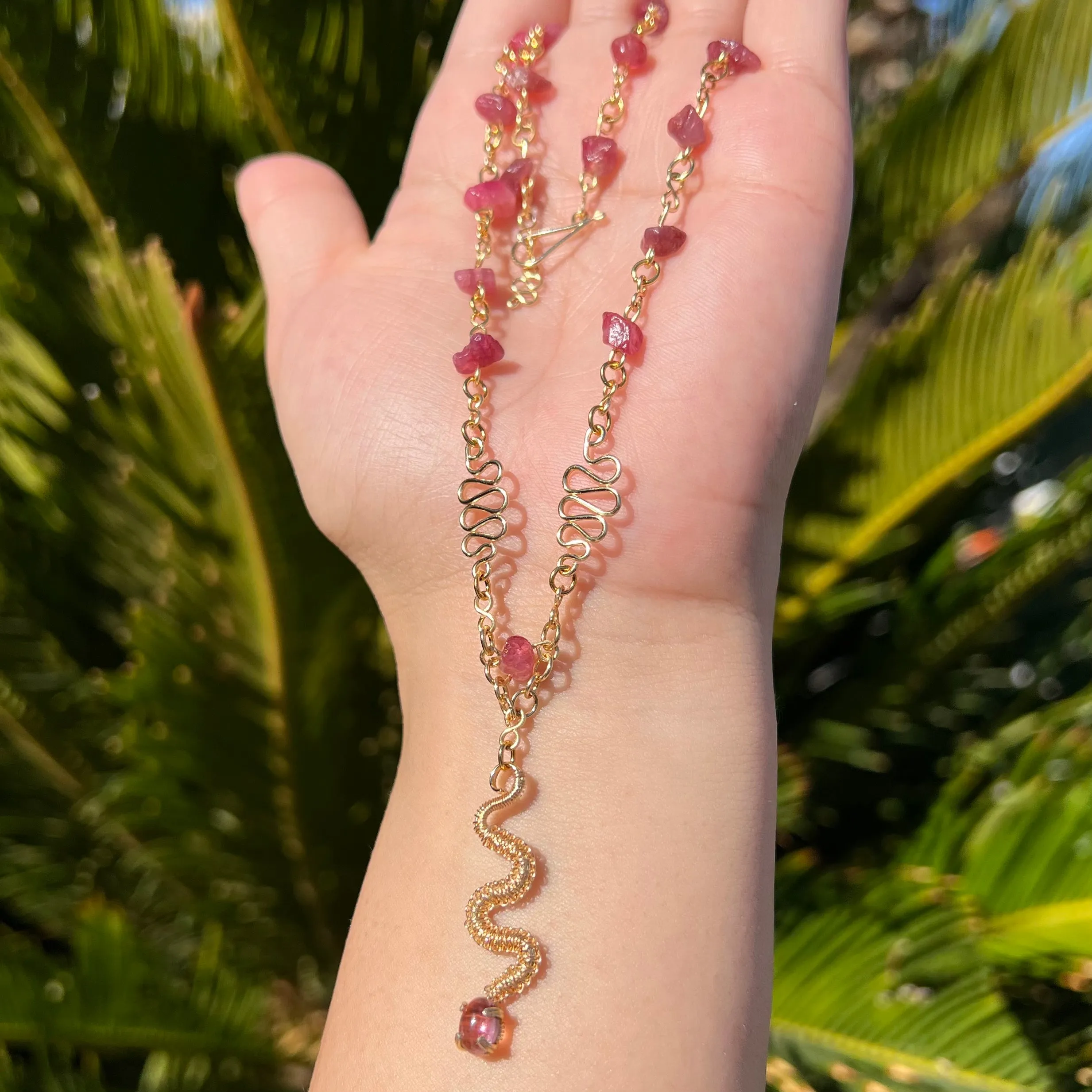 The Pink Tourmaline Medusa Serpent 𓆙