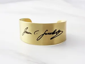 Thick Handwriting Bracelet | 1 1/8" Cuff