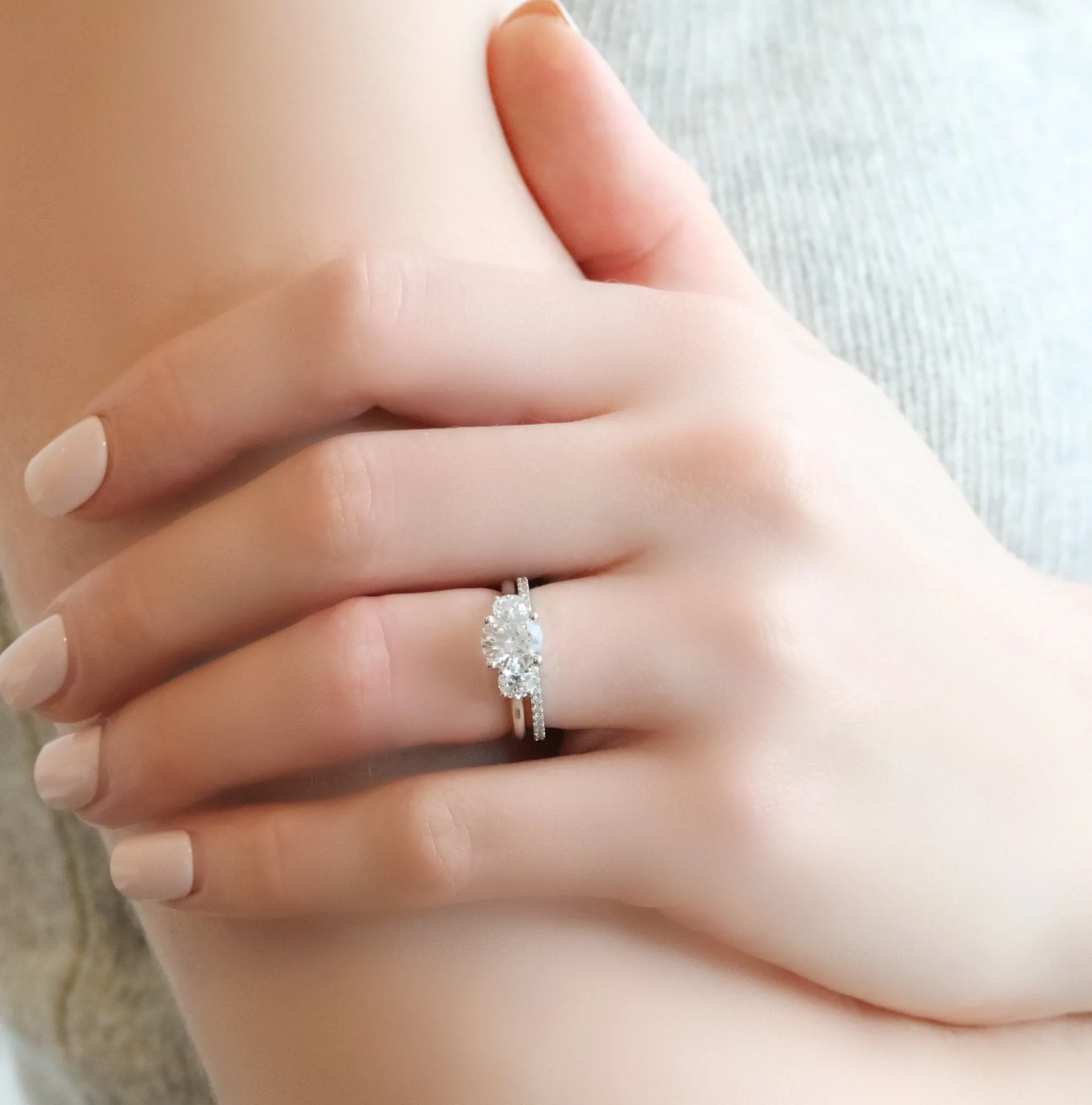 Thin Platinum and Diamond Eternity Band