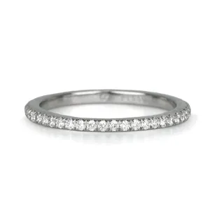 Thin Platinum and Diamond Eternity Band