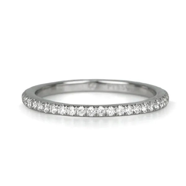 Thin Platinum and Diamond Eternity Band