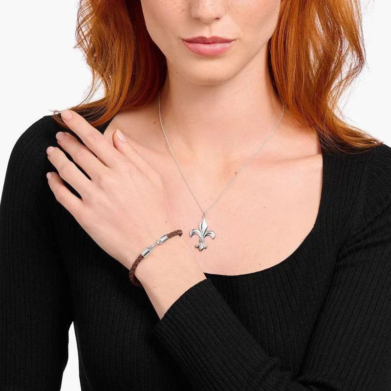 Thomas Sabo Bracelet - Braided, Brown Leather