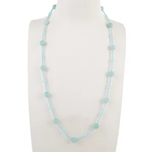 THSJ1182: Sky Blue: Strand Gem Necklace