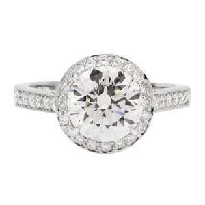 Tiffany & Co. 950 Platinum 1.53 Carat Diamond Embrace Ring