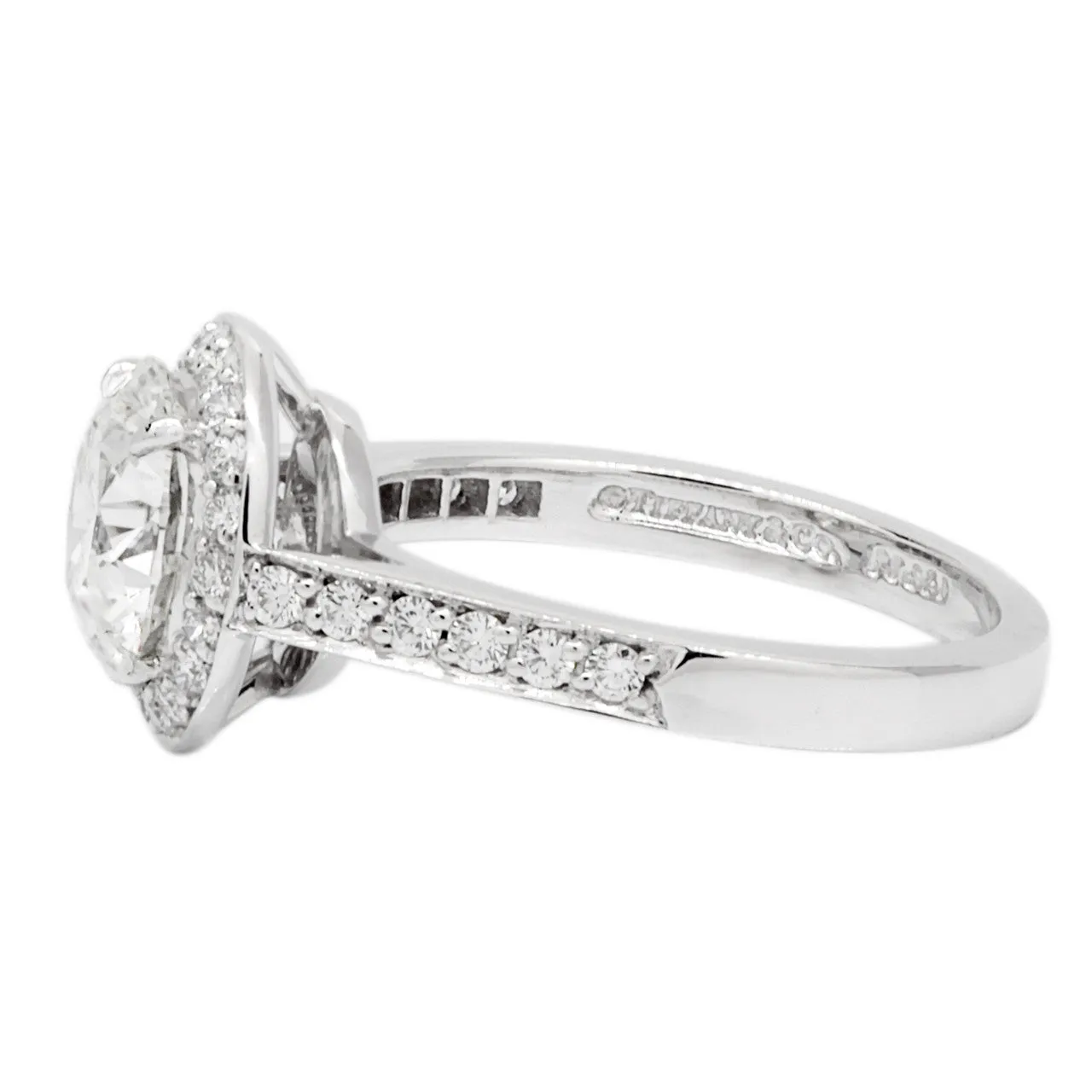 Tiffany & Co. 950 Platinum 1.53 Carat Diamond Embrace Ring