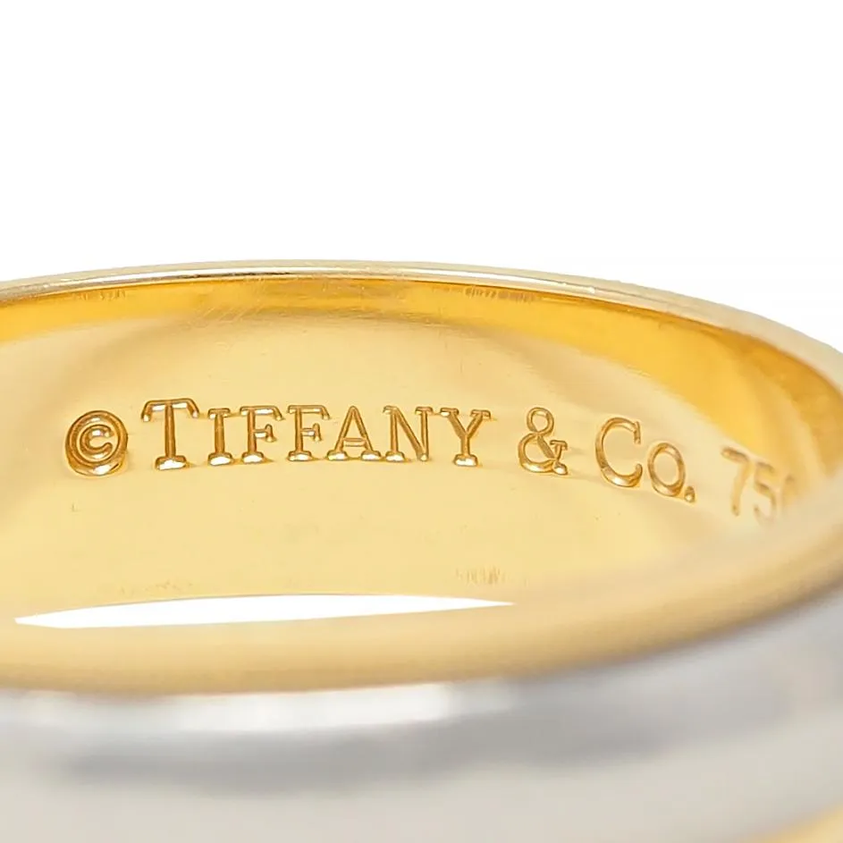 Tiffany & Co. Platinum 18 Karat Yellow Gold Contemporary Unisex Wedding Band Ring