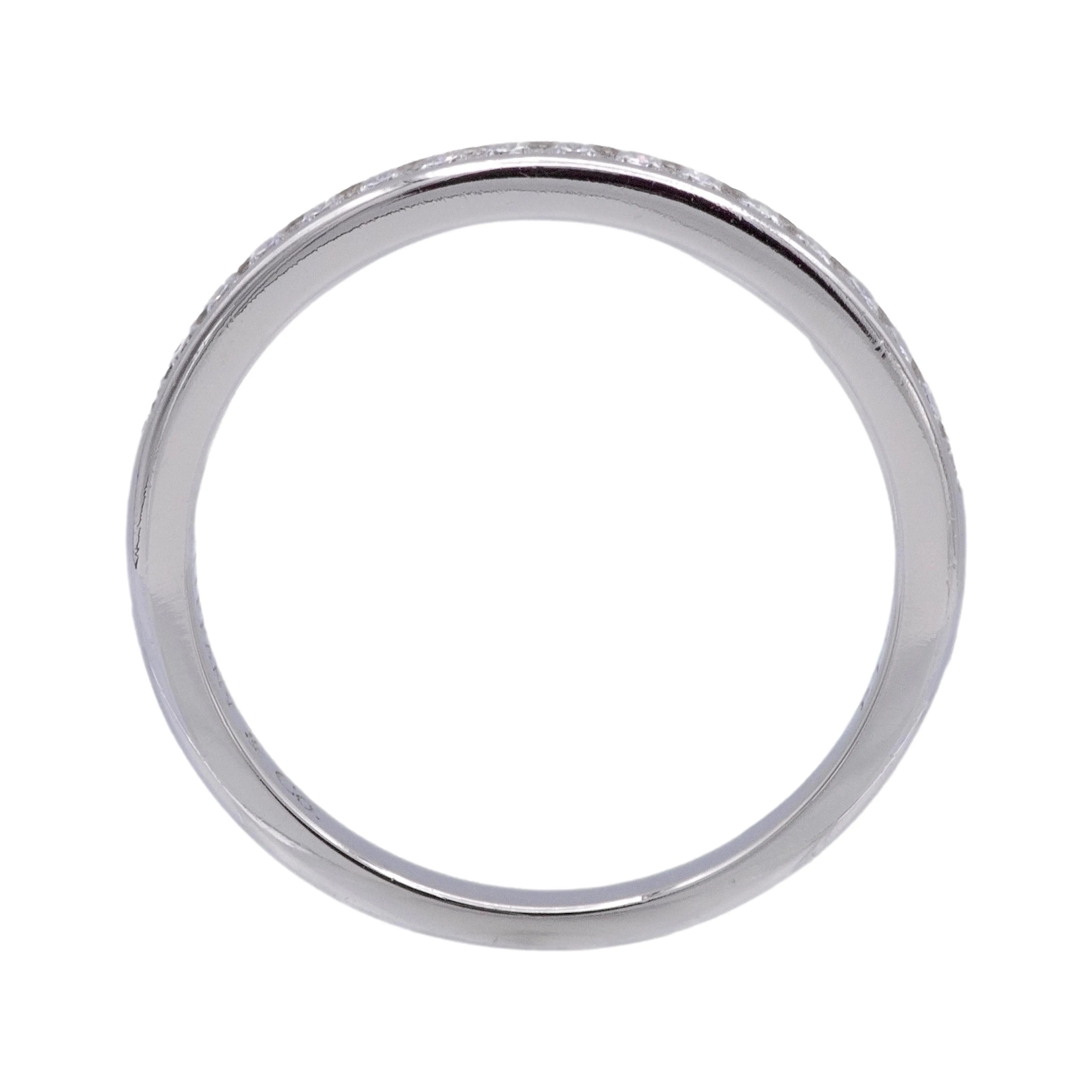 Tiffany & Co Platinum Half Circle Eternity Band Ring .17ct 2 mm Size 6