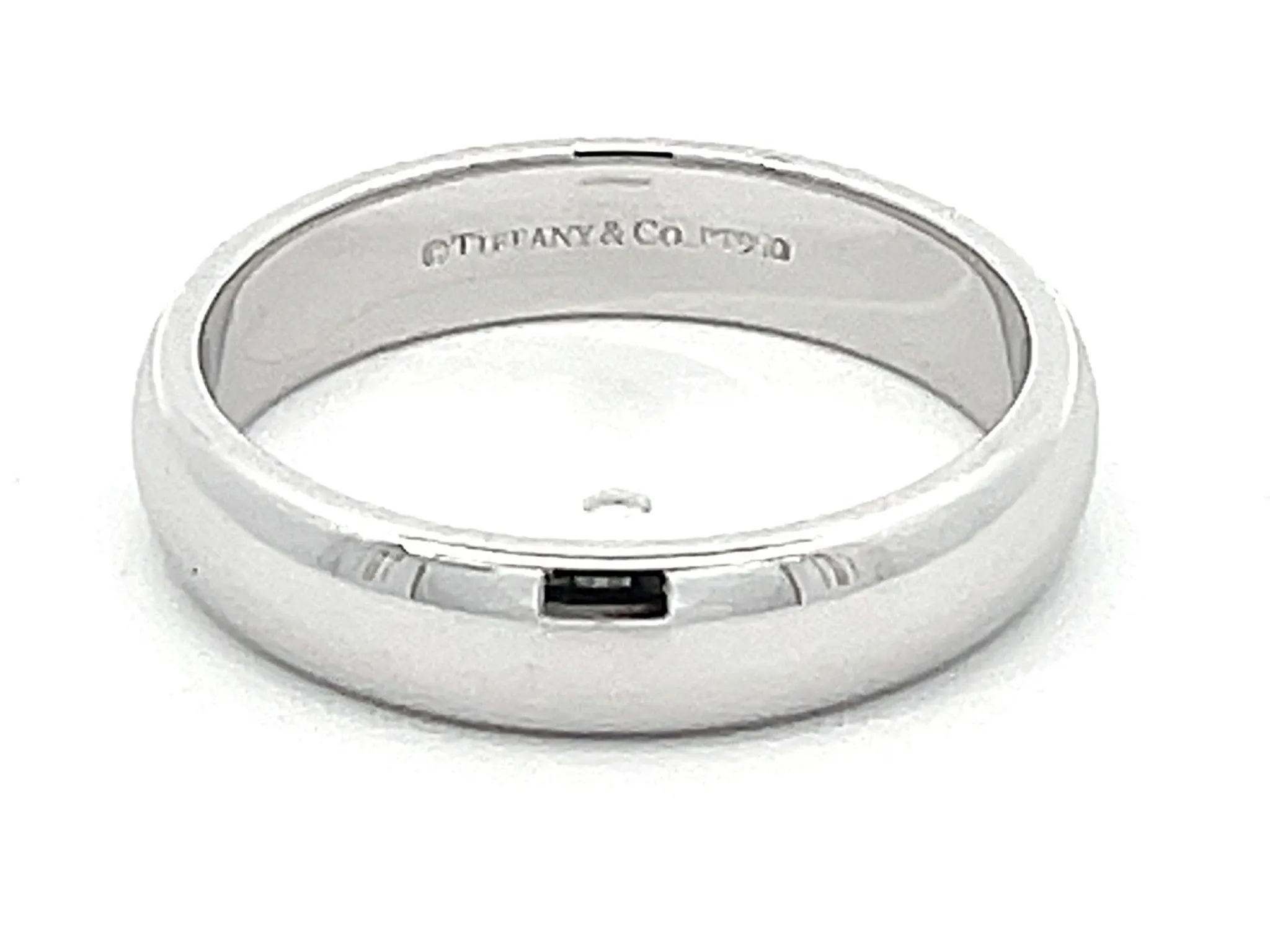 Tiffany Forever Wedding Band Ring in Platinum 4.5 mm Wide