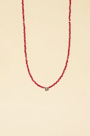Trahir Red Crystal / Labradorite Necklace