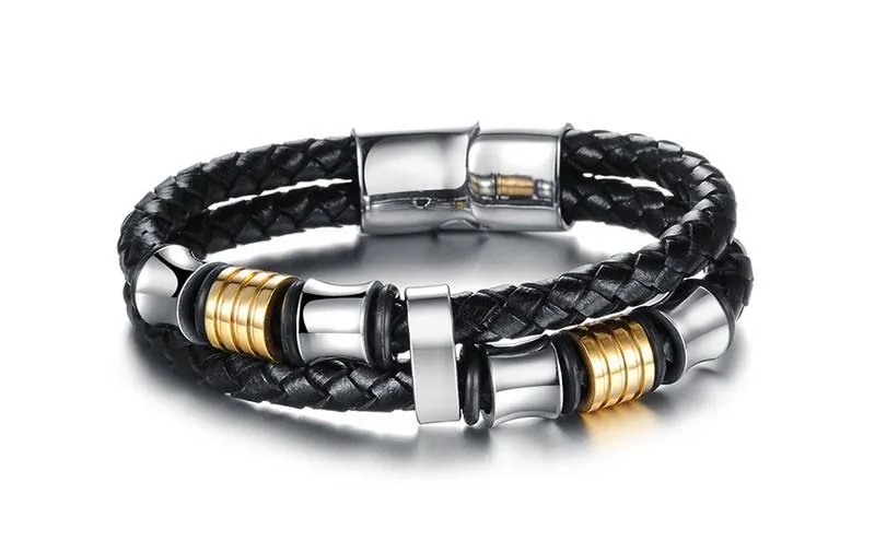 Trendy Stainless Steel Men Bracelet Wrap Wristband For Men Classic Bracelet Men Bangle Jewelry Best Man Gifts
