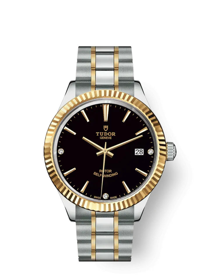 Tudor Style, Stainless Steel and Yellow Gold with Diamond-set, 38mm, Ref# M12513-0011