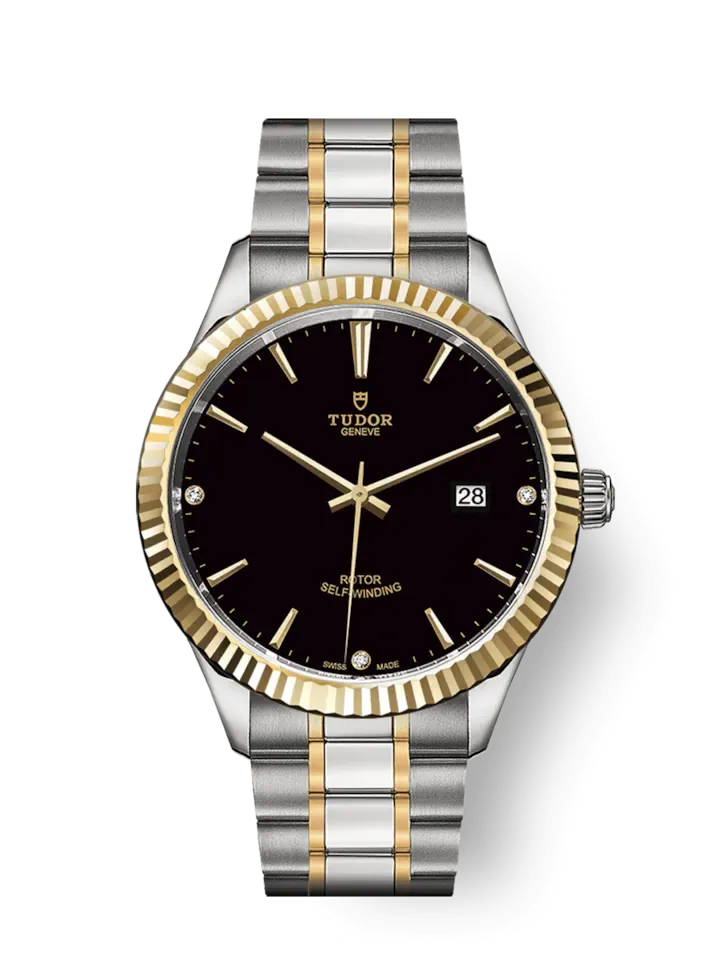 Tudor Style, Stainless Steel and Yellow Gold with Diamond-set, 41mm, Ref# M12713-0011