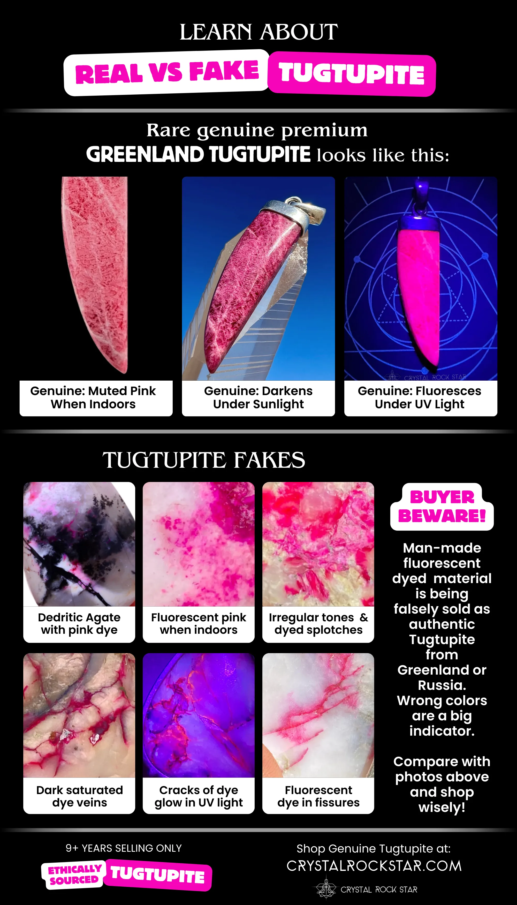 Tugtupite Fluorescent Pink Petal Pendant