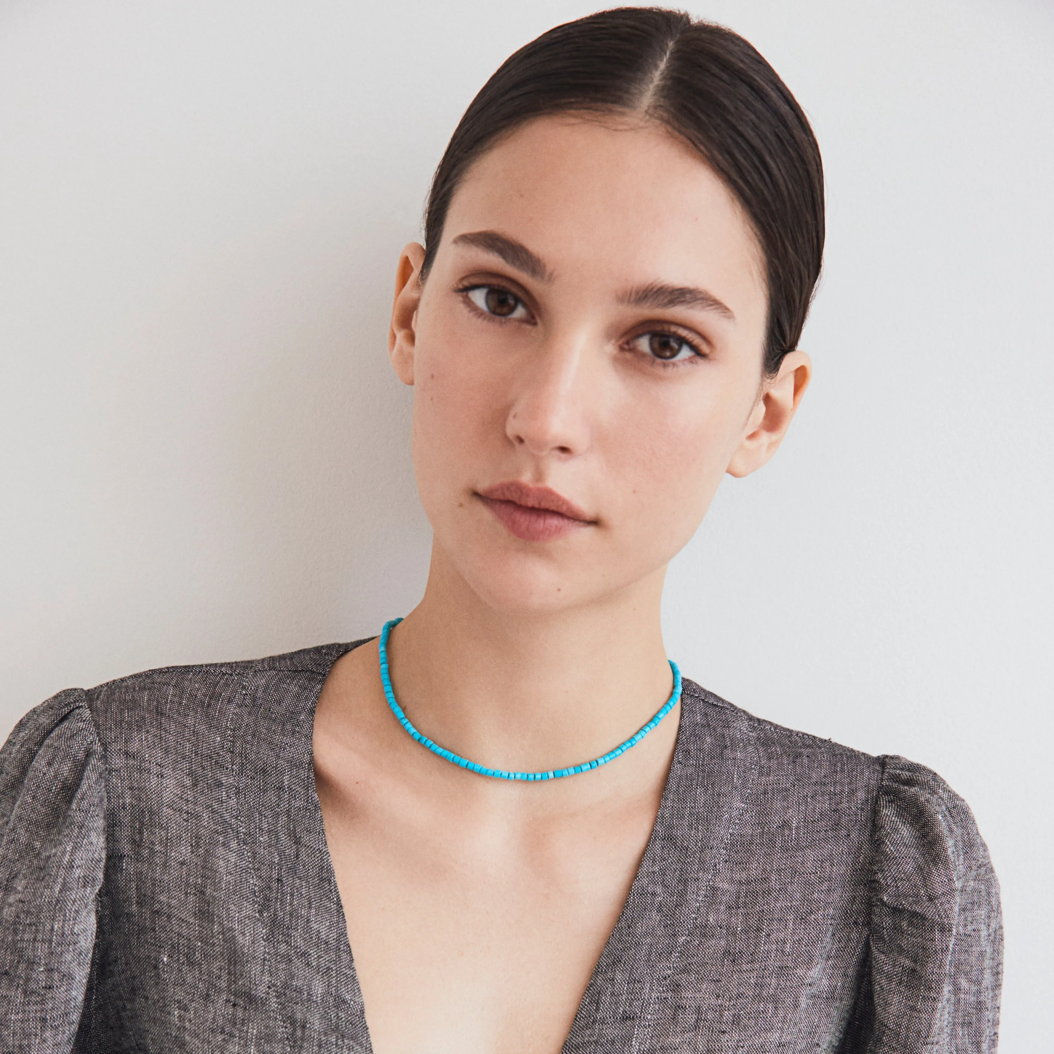 Turquoise Short Tubes Necklace